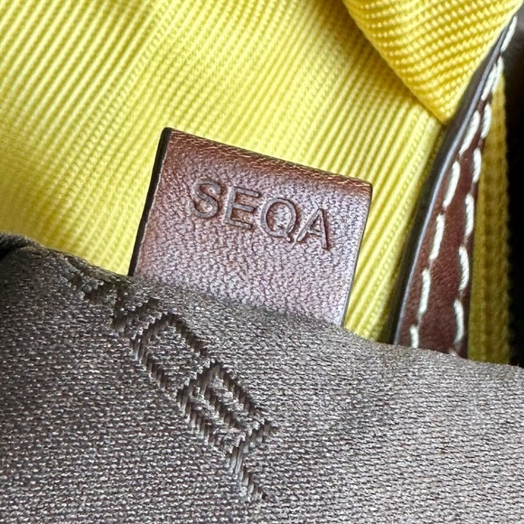 LANCEL Paris shoulder bag rich yellow Nylon/Leather MINT! $55 OBO! MUST LOOK! - Picture 16 of 16